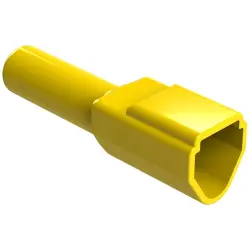 Insulating grommet, 3 pole, PVC, pin, yellow, AT3P-BT-YW