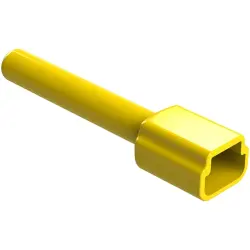 Insulating grommet, 3 pole, PVC, pin, yellow, ATM3P-BT-YW