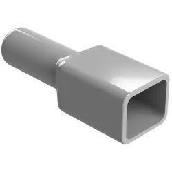 Insulating grommet, 4 pole, PVC, pin, gray, AT4P-BT