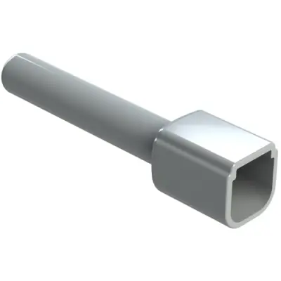 Insulating grommet, 4 pole, PVC, pin, gray, ATM4P-BT - 1