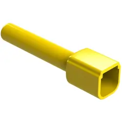 Insulating grommet, 4 pole, PVC, pin, yellow, ATM4P-BT-YW