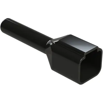 Insulating grommet, 4 pole, PVC, pin, black, ATP4P-BT-BK - 1