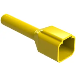Insulating grommet, 4 pole, PVC, pin, yellow, ATP4P-BT-YW