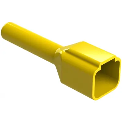 Insulating grommet, 4 pole, PVC, pin, yellow, ATP4P-BT-YW - 1