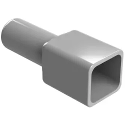 Insulating grommet, 6 pole, PVC, pin, gray, AT6P-BT