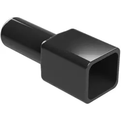 Insulating grommet, 6 pole, PVC, pin, black, AT6P-BT-BK