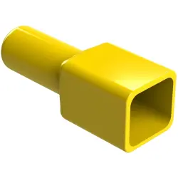 Insulating grommet, 6 pole, PVC, pin, yellow, AT6P-BT-YW