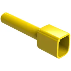 Insulating grommet, 6 pole, PVC, pin, yellow, ATM6P-BT-YW