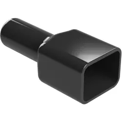 Insulating grommet, 8 pole, PVC, pin, black, AT8P-BT-BK