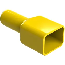 Insulating grommet, 8 pole, PVC, pin, yellow, AT8P-BT-YW