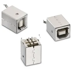 USB-B socket, 4 pole, USB 2.0, solder connection, 61400413321