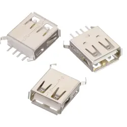 USB-A socket, 4 pole, USB 2.0, solder connection, 614004135023