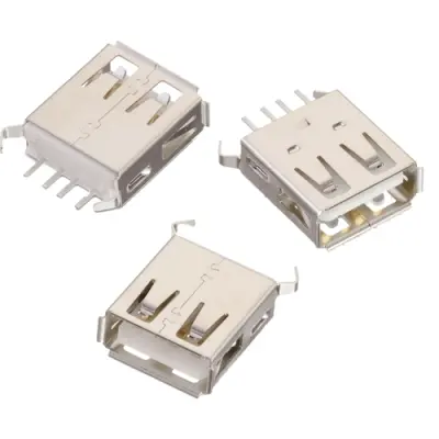 USB-A socket, 4 pole, USB 2.0, solder connection, 614004135023 - 1