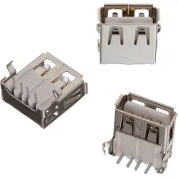 USB-A socket, 4 pole, USB 2.0, solder connection, 61400416021