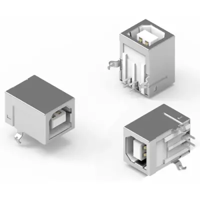 USB-B socket, 4 pole, USB 2.0, solder connection, 61400416121 - 1