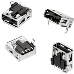 USB-A socket, 4 pole, USB 2.0, SMD, 62900416021