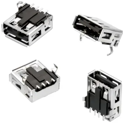 USB-A socket, 4 pole, USB 2.0, SMD, 62900416021 - 1