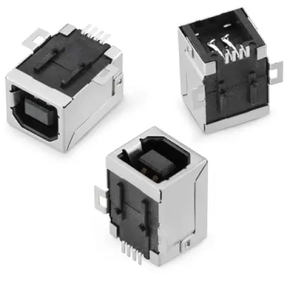 USB-B socket, 4 pole, USB 2.0, SMD, 62910416121 - 1