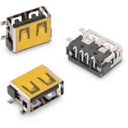 USB-A socket, 4 pole, USB 2.0, SMD, 629104190121