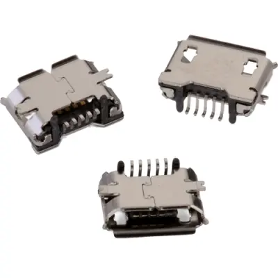USB-Micro-B socket, 5 pole, USB 2.0, SMD, 629105136821 - 1