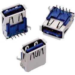 USB-A socket, 9 pole, USB 3.0, solder connection, 692121030100
