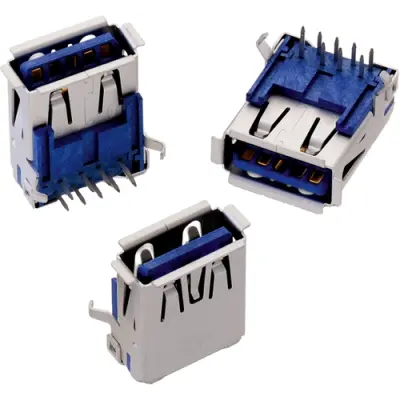 USB-A socket, 9 pole, USB 3.0, solder connection, 692121030100 - 1