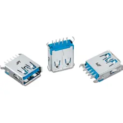 USB-A socket, 9 pole, USB 3.0, solder connection, 692121430000
