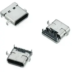 USB-C socket, 24 pole, USB 3.1, solder connection, 632723130112