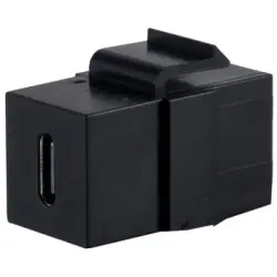Keystone connector, USB socket type C 3.1 Gen 2 to USB socket type C 3.1 Gen 2, straight, BS08-10040