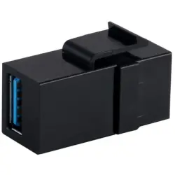 Keystone connector, USB socket type A 3.1 Gen 1 to USB socket type A 3.1 Gen 1, straight, BS08-10041