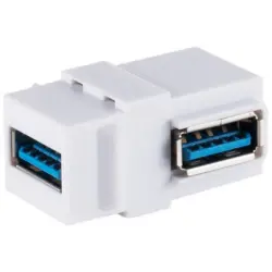 Keystone connector, USB socket type A 3.1 Gen 1 to USB socket type A 3.1 Gen 1, angled, BS08-10042