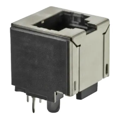 Socket, RJ45, 8 pole, 8P8C, Cat 5, press-fit, through hole, 6116202-6 - 1