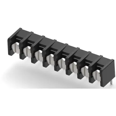 PCB terminal, 8 pole, AWG 22-12, 20 A, screw connection, black, 6-1437667-9 - 1