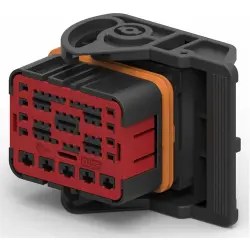 Socket, 53 pole, straight, 5 rows, black, 6-2208775-4