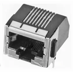 Socket, RJ45, 8 pole, 8P8C, Cat 3, solder connection, through hole, 6368018-1