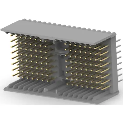 Male connector, 128 pole, pitch 2 mm, straight, 646362-1 - 1