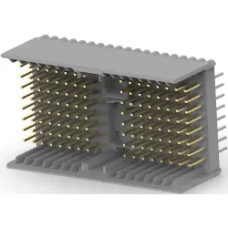 Male connector, 128 pole, pitch 2 mm, straight, 646362-1