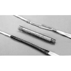 Foil connector with heat shrink insulation, transparent/blue, 51.5 mm, 696206-000