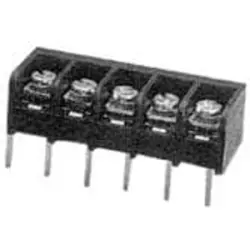 PCB terminal, 5 pole, AWG 22-12, 20 A, screw connection, black, 7-1437648-5