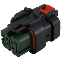 Socket, 4 pole, straight, 2 rows, green, 776524-4
