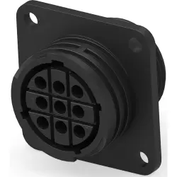 Circular connector, 9 pole, crimp connection, straight, 796439-2