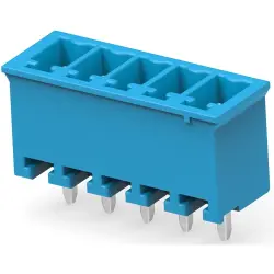 PCB terminal, 5 pole, pitch 3.5 mm, AWG 30-14, 11 A, pin, blue, 796694-5