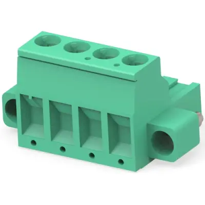 PCB terminal, 4 pole, pitch 5 mm, AWG 30-12, 15 A, cage clamp, green, 796858-4 - 1