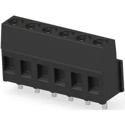 PCB terminal, 6 pole, pitch 5.08 mm, AWG 30-12, 17.5 A, cage clamp, black, 796949-6