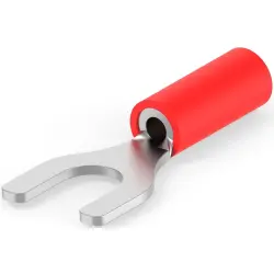 Insulated forked cable lug, 0.3-1.42 mm², AWG 22 to 16, 5 mm, red, 8-1377173-9