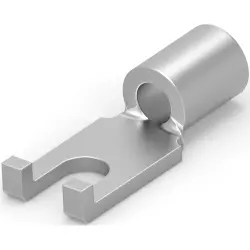 Uninsulated forked cable lug, 0.26-1.65 mm², AWG 22 to 16, 2.36 mm, M2, 8-324605-1