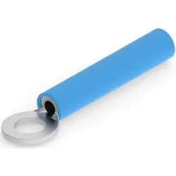 Insulated ring cable lug, 1.04-2.62 mm², AWG 16 to 14, 4.17 mm, M4, blue, 8-55851-2