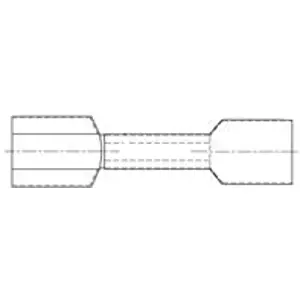 Insulated flat plug sleeve, 6.35 x 0.81 mm, AWG 16 to 14, copper, tin-plated, blue, 8-55888-3 - 1