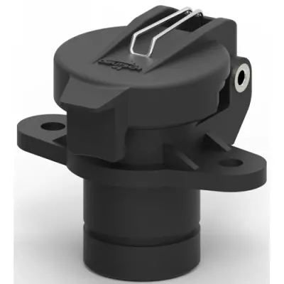 Connector, 2 pole, 1 row, black, CAR2SC00 - 1