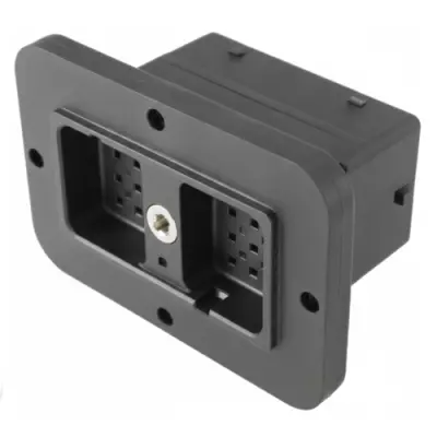 Socket, 24 pole, straight, 4 rows, black, DRC12-24PCE - 1